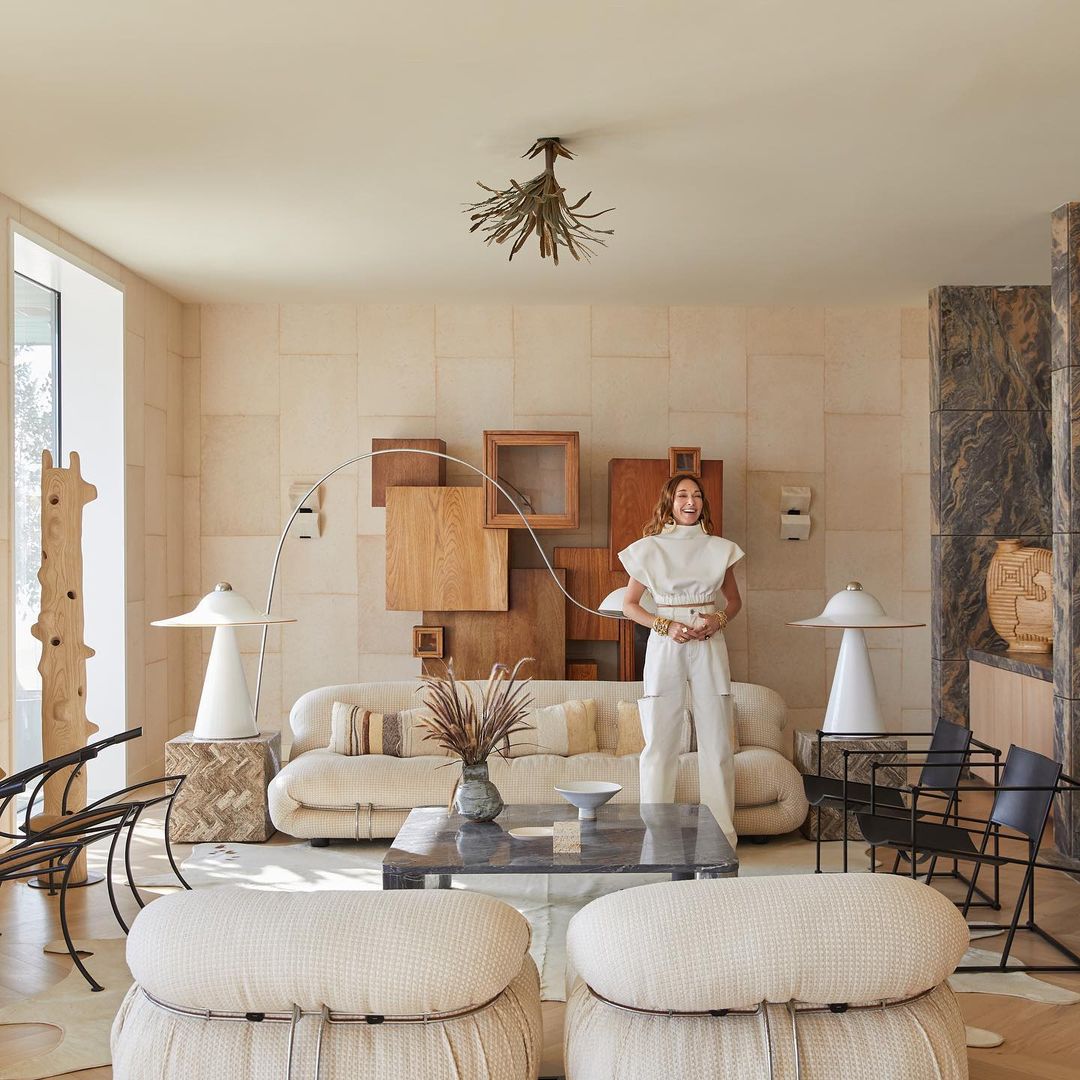 monochromatic neutral living room